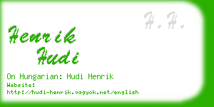 henrik hudi business card